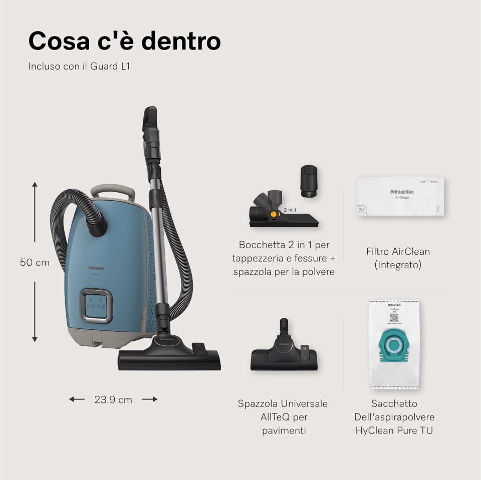 Miele Guard L1 3,5 L A cilindro Secco 890 W Sacchetto per la polvere
