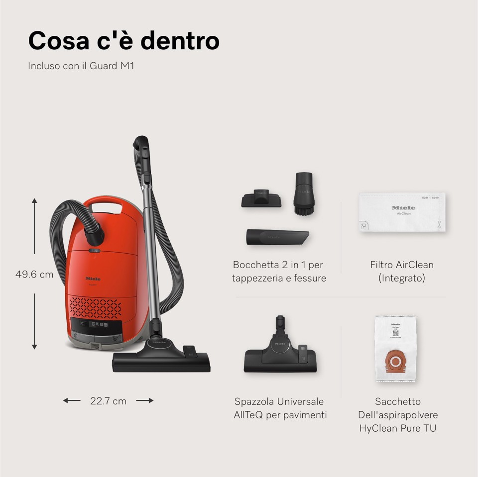 Miele Guard M1 4,5 L A cilindro Secco 890 W Sacchetto per la polvere