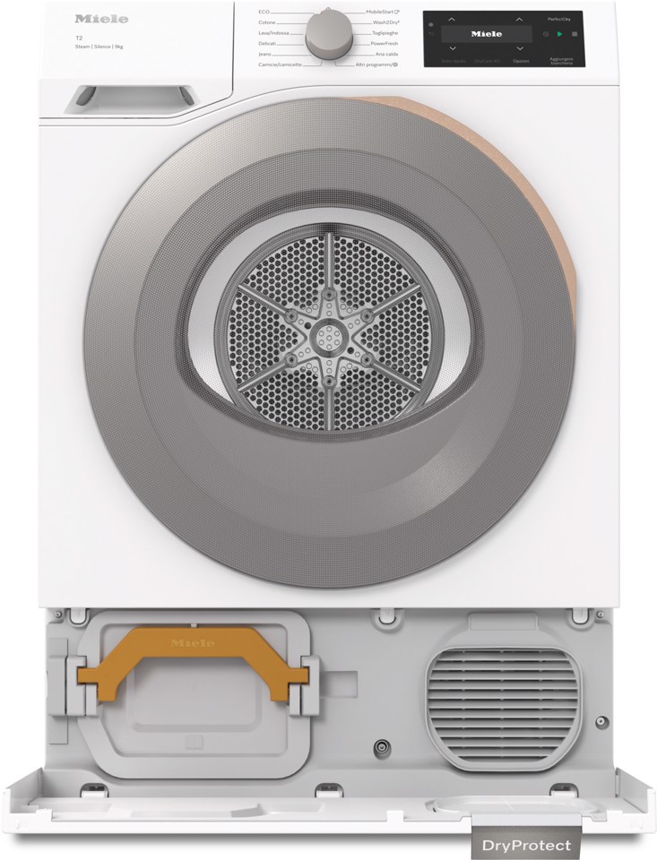 Miele TK740I WP asciugatrice Libera installazione Caricamento frontale 9 kg Bianco, Platino