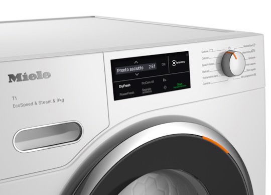Miele TWL780WP EcoSpeed ​​& Steam & 9kg asciugatrice Libera installazione Caricamento frontale Bianco