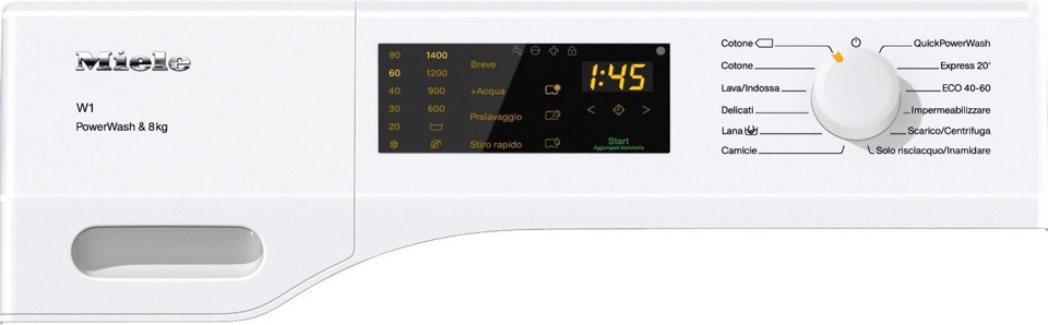 Miele WCD330 WCS PWash&8kg lavatrice Caricamento frontale 1400 Giri/min A Bianco