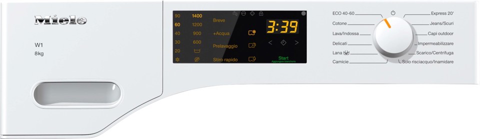 Miele WWD 020 WCS I LW lavatrice Caricamento frontale 8 kg 1400 Giri/min A Bianco