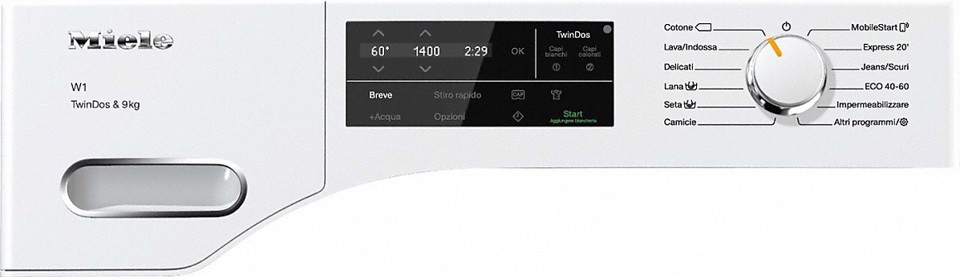 Miele WWG660 WCS TDos&9kg lavatrice Caricamento frontale 1400 Giri/min A Bianco