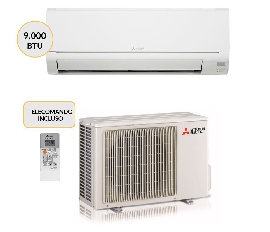 Mitsubishi Electric Smart Condizionatore MONO split Inverter 9000 btu Wi-FiMUZ-HR25VF + MSZ-HR25VFK Climatizzatore Fisso