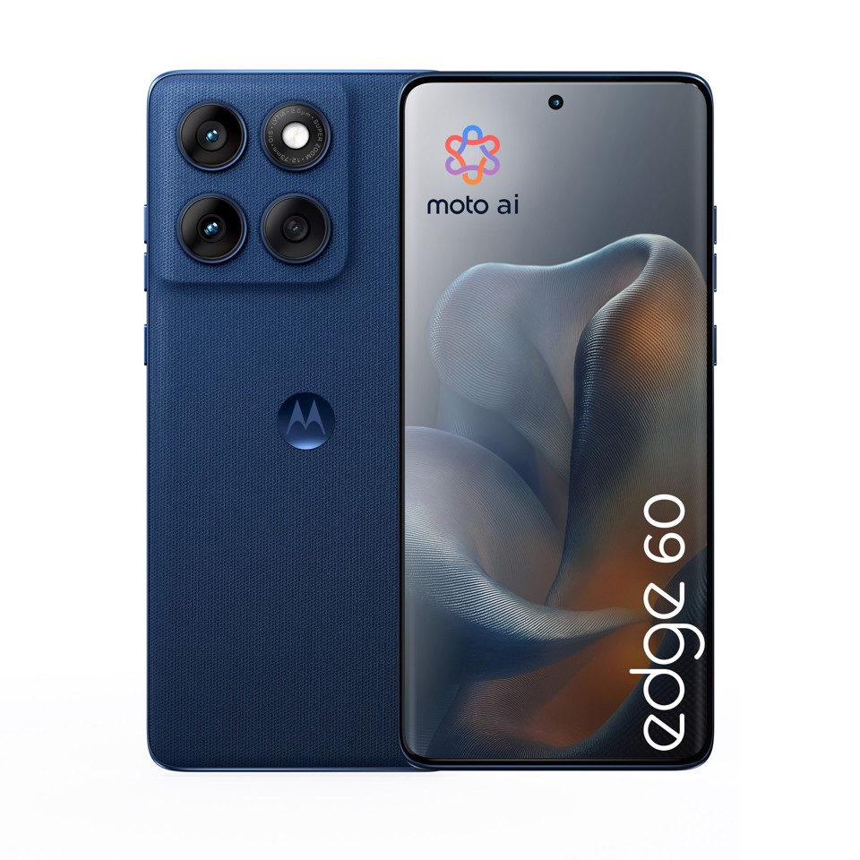 Motorola edge 60 con Moto AI (8/256GB, Fotocamera 50+50+10MP, selfie 50MP, Display 6.67" pOLED 120Hz, MediaTek Dimensity 24M, batteria 5200mAh, ricarica 68W, Android 15), PANTONE Gibraltar Sea