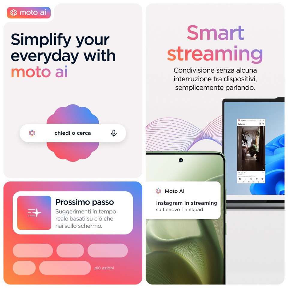 Motorola edge 60 con Moto AI (8/256GB, Fotocamera 50+50+10MP, selfie 50MP, Display 6.67" pOLED 120Hz, MediaTek Dimensity 24M, batteria 5200mAh, ricarica 68W, Android 15), PANTONE Shamrock