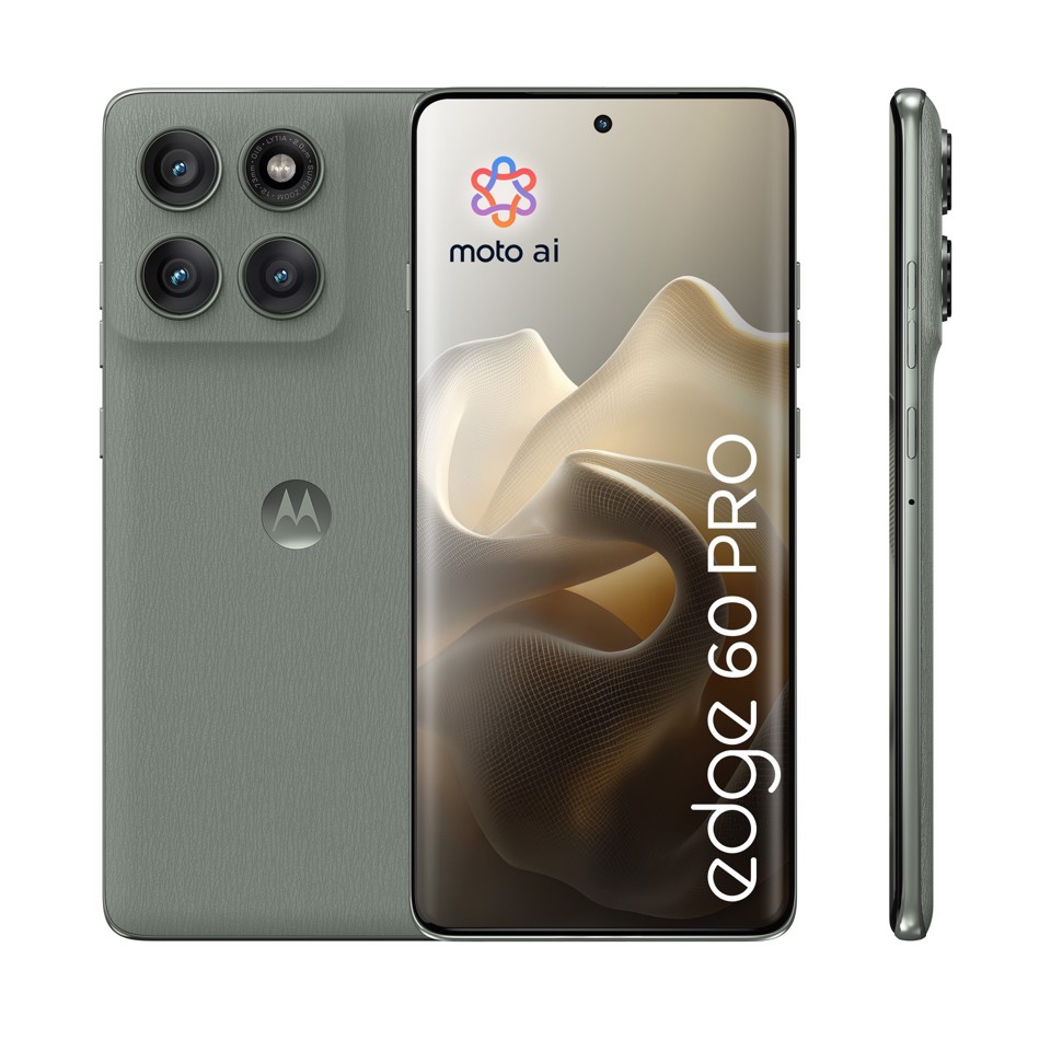Motorola edge 60 pro con Moto AI (12/512GB, Fotocamera 50+50+10MP, selfie 50MP, Display 6.67" pOLED 120Hz, MediaTek Dimensity 8350, batteria 6000mAh, ricarica 90W, Android 15), PANTONE Shadow