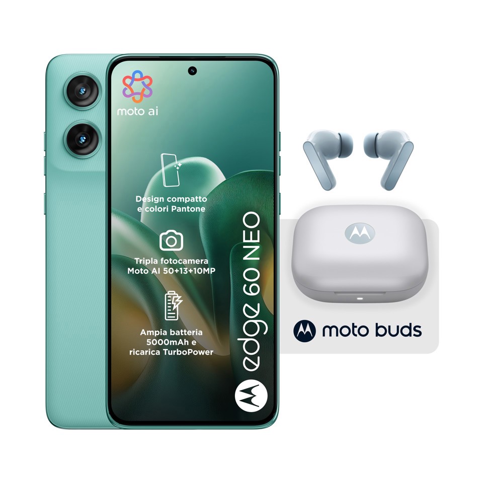 Motorola edge Pack 2x1 60 Neo 8/256 Frostbite + Moto Buds