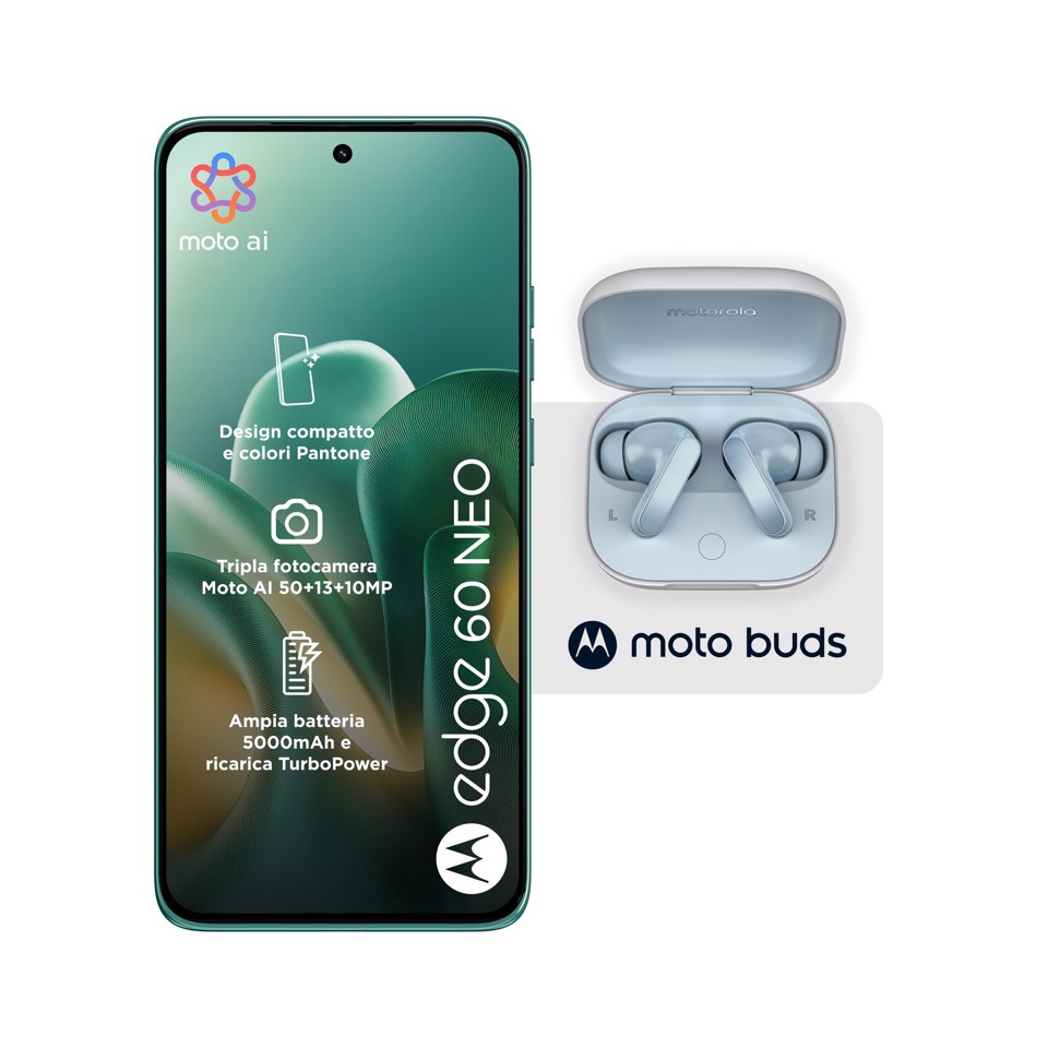 Motorola edge Pack 2x1 60 Neo 8/256 Frostbite + Moto Buds