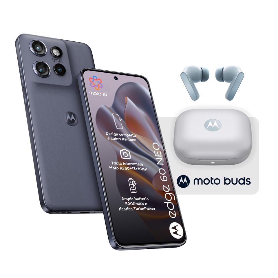 Motorola edge Pack 2x1 60 Neo 8/256 Grisaille + Moto Buds