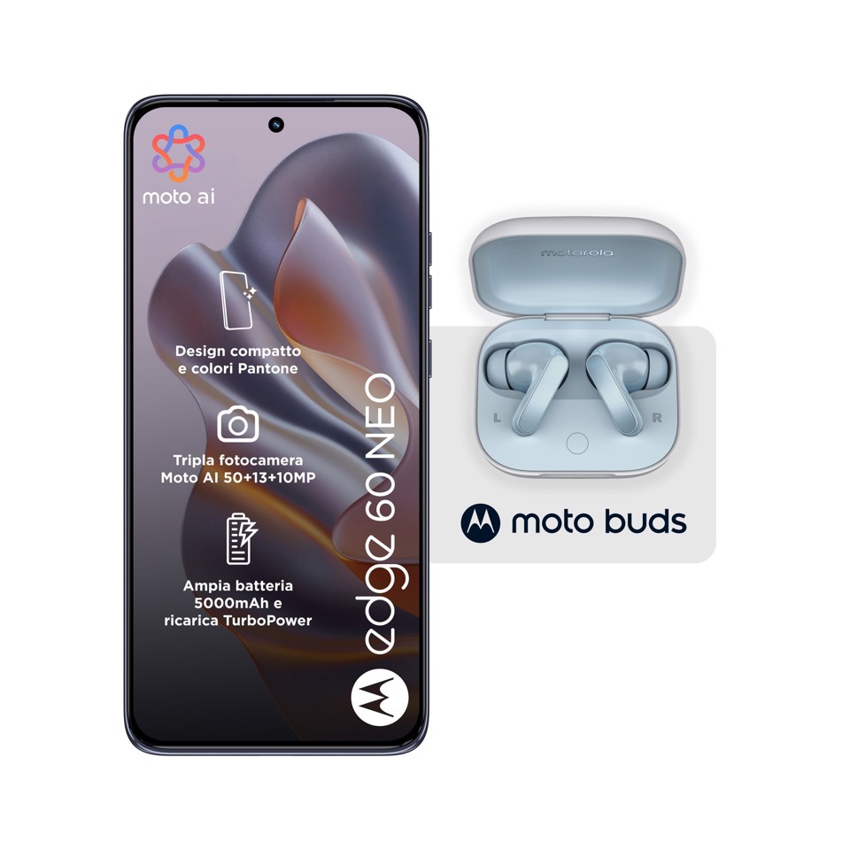 Motorola edge Pack 2x1 60 Neo 8/256 Grisaille + Moto Buds