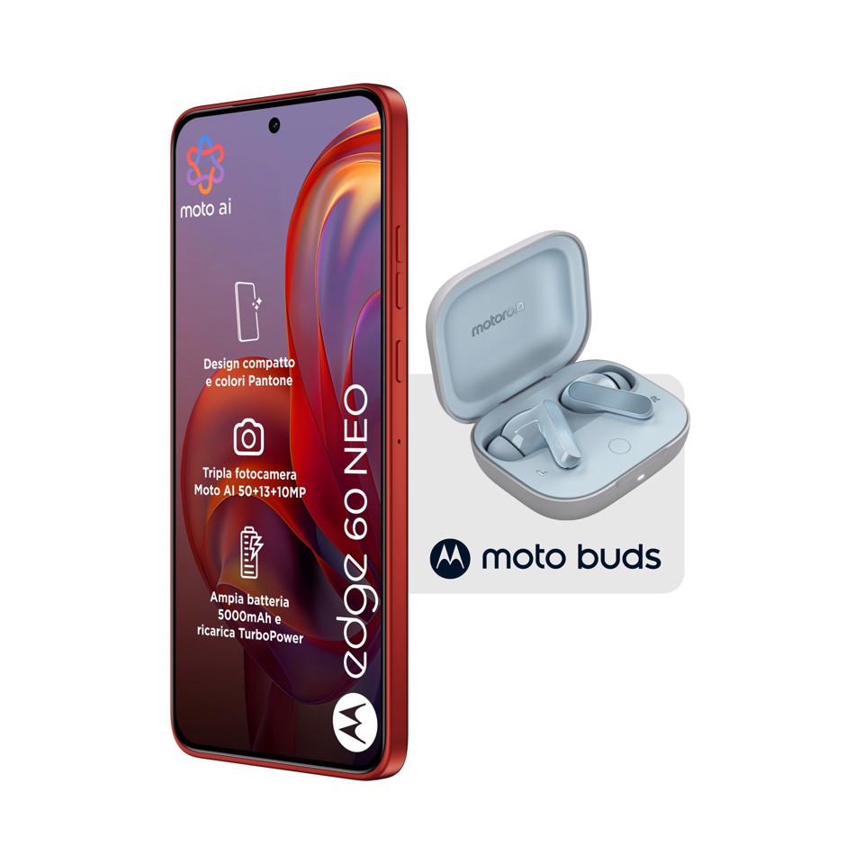 Motorola edge Pack 2x1 60 Neo 8/256 Poinciana + Moto Buds