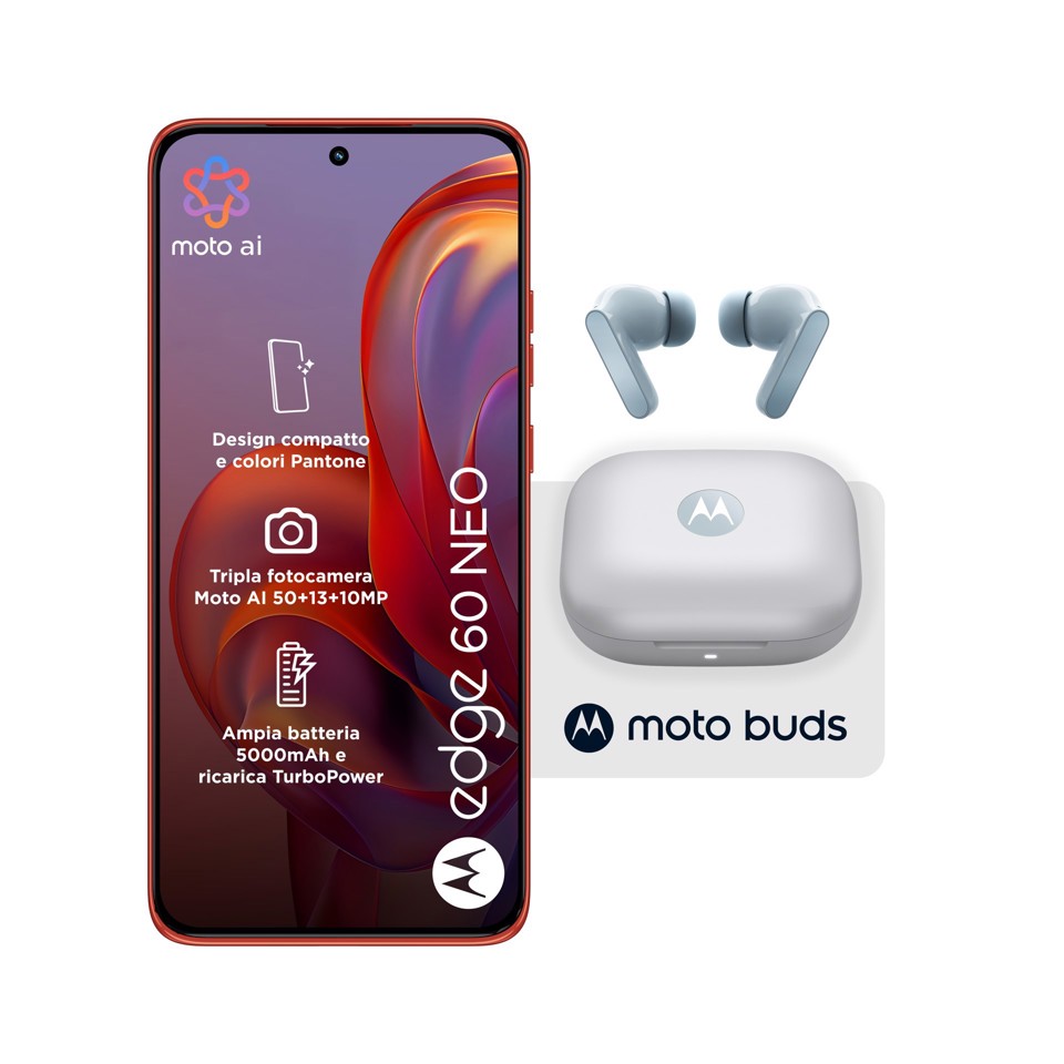 Motorola edge Pack 2x1 60 Neo 8/256 Poinciana + Moto Buds