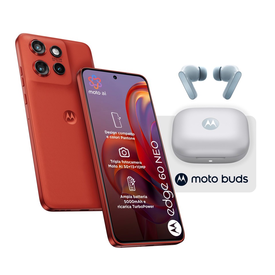 Motorola edge Pack 2x1 60 Neo 8/256 Poinciana + Moto Buds