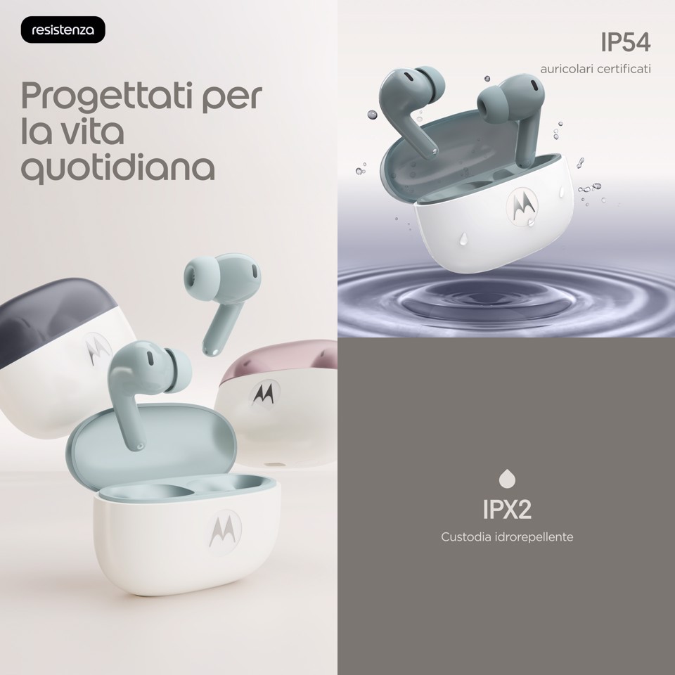 Motorola Moto Buds 2 Auricolare Wireless In-ear Musica e Chiamate Bluetooth Grigio