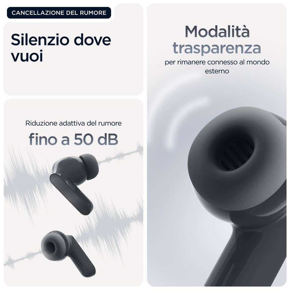 Motorola Moto Buds Bass Auricolare True Wireless Stereo (TWS) In-ear Musica e Chiamate Bluetooth Nero