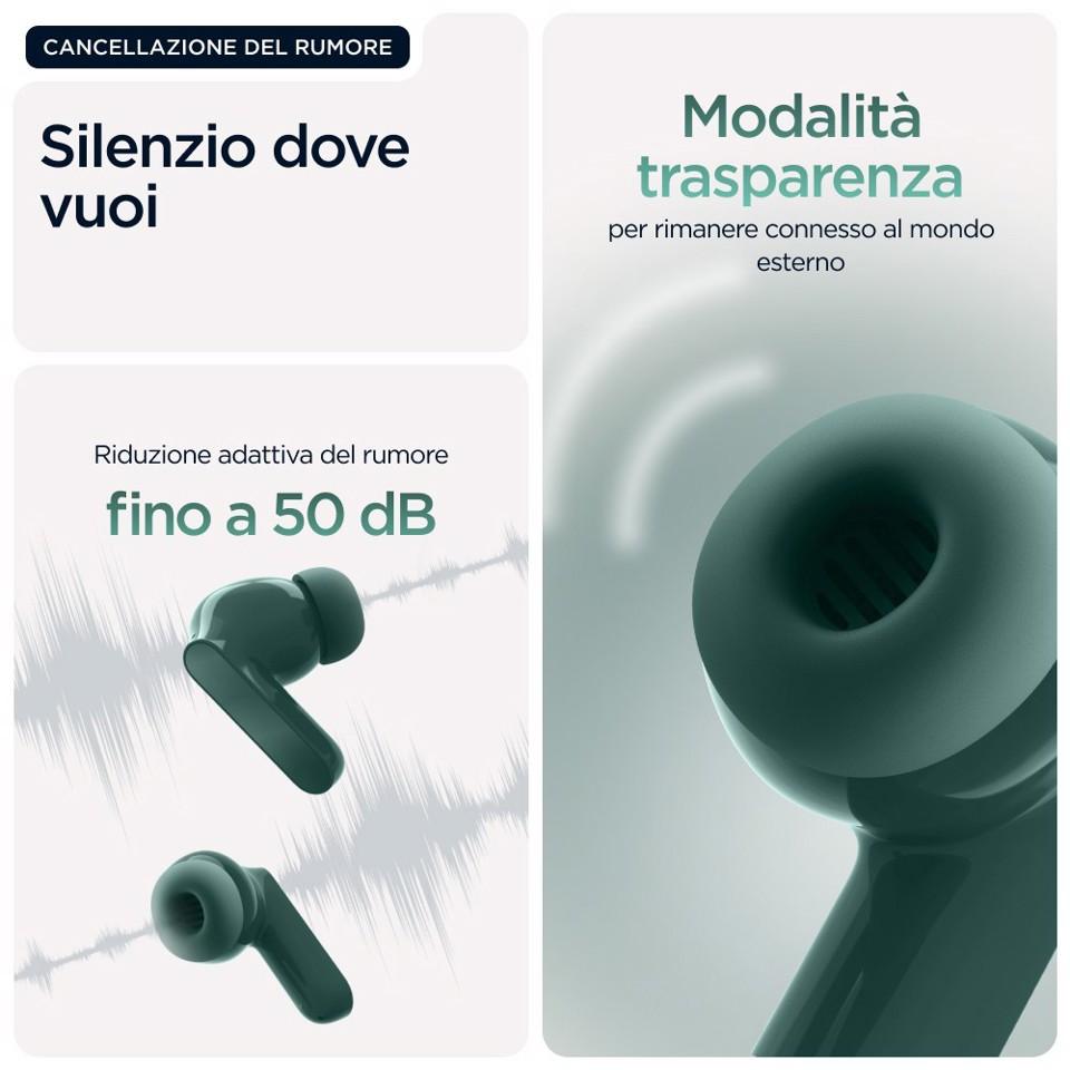 Motorola Moto Buds Bass Auricolare True Wireless Stereo (TWS) In-ear Musica e Chiamate Bluetooth Verde