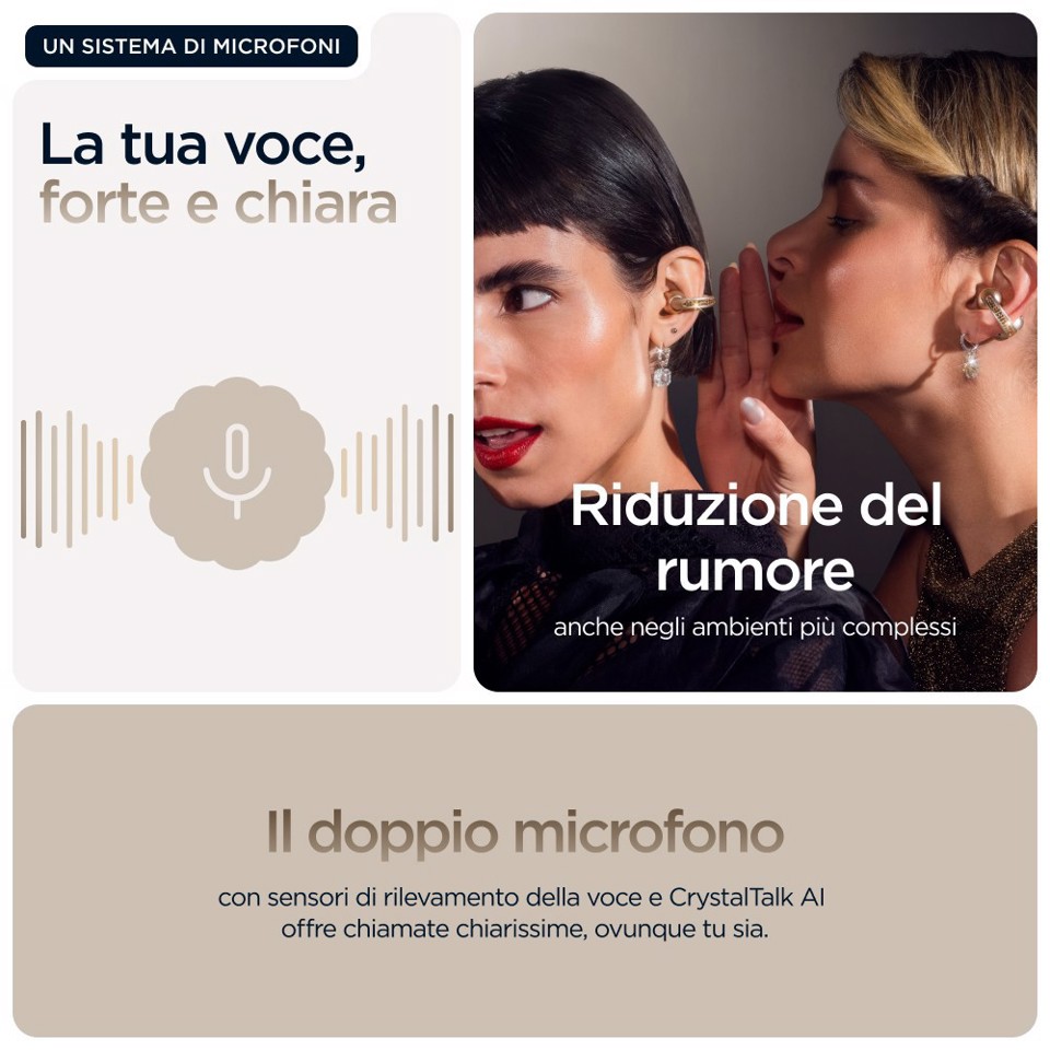Motorola moto buds loop Cuffie Wireless In-ear Chiamate/Musica/Sport/Tutti i giorni Bluetooth Beige