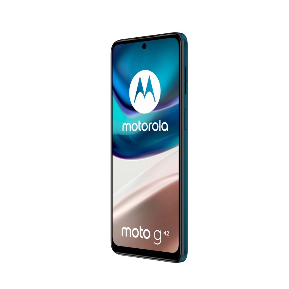 Motorola Moto G moto g42 (Tripla fotocamera 50 MP, display OLED FHD+, batteria 5000 mAh, 6/128GB espandibile, Dual SIM, Android 12, Cover inclusa)