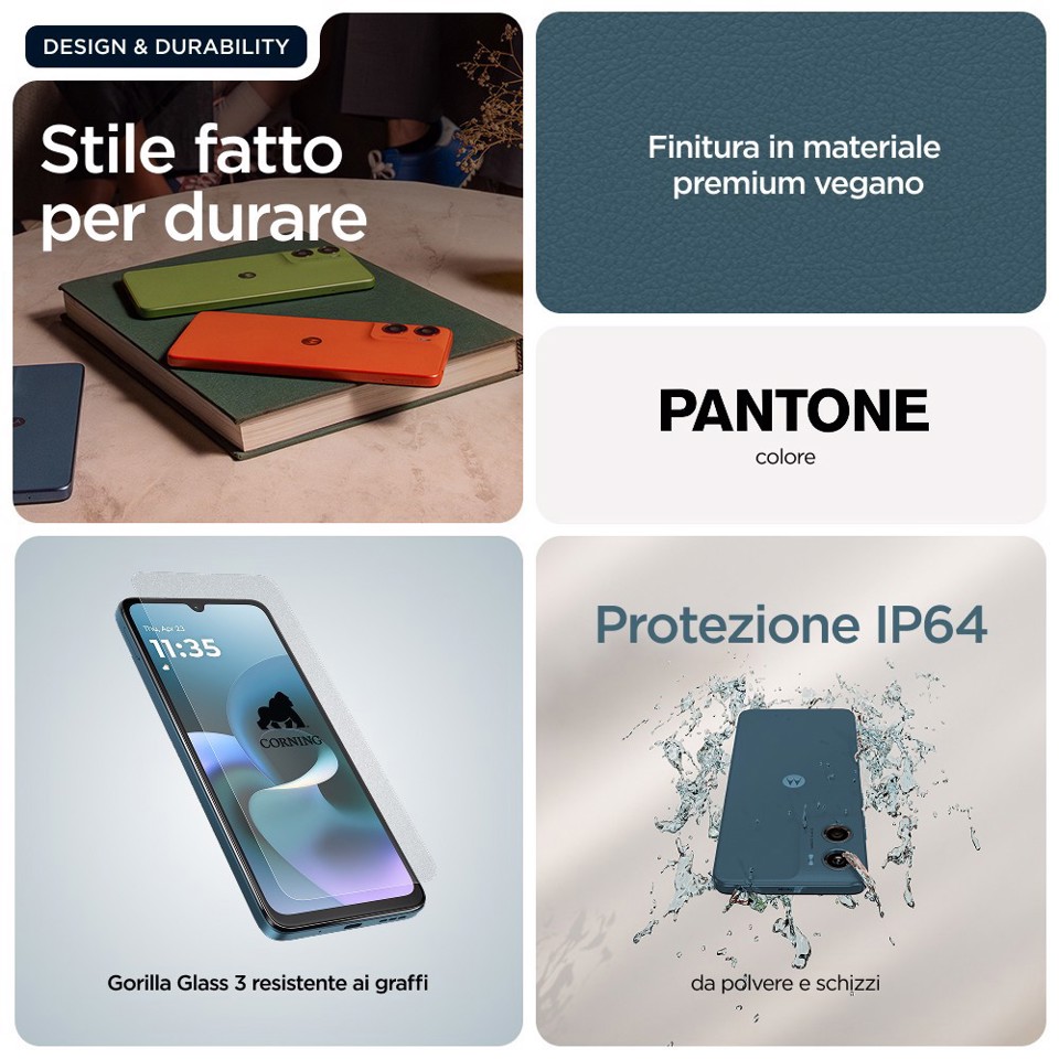 Motorola moto g06 17,5 cm (6.88") Doppia SIM Android 15 4G USB tipo-C 4 GB 128 GB 5200 mAh Blu