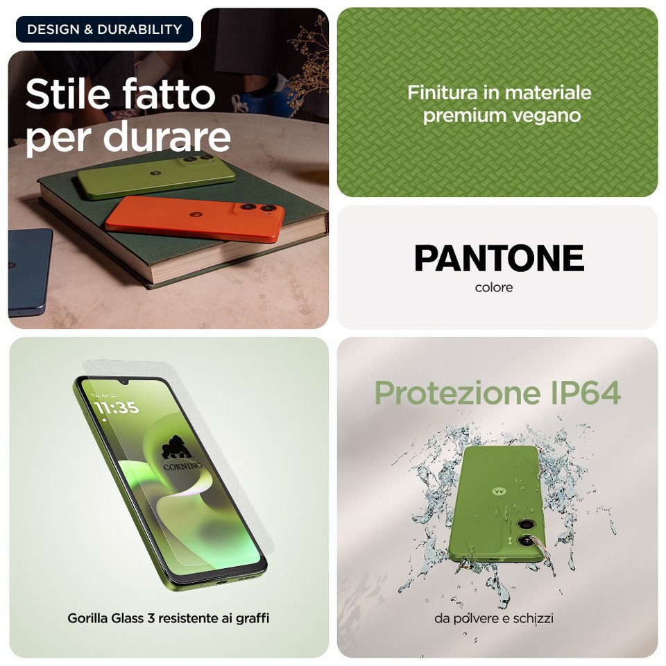Motorola moto g06 17,5 cm (6.88") Doppia SIM Android 15 4G USB tipo-C 4 GB 256 GB 5200 mAh Verde