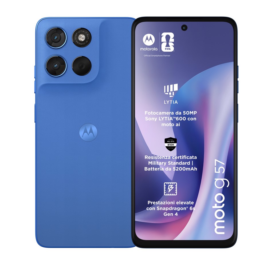 Motorola moto g57 Camera 50MP Doppia SIM Android 16.0 5G USB tipo-C 8 GB 256 GB 5200 mAh Blu