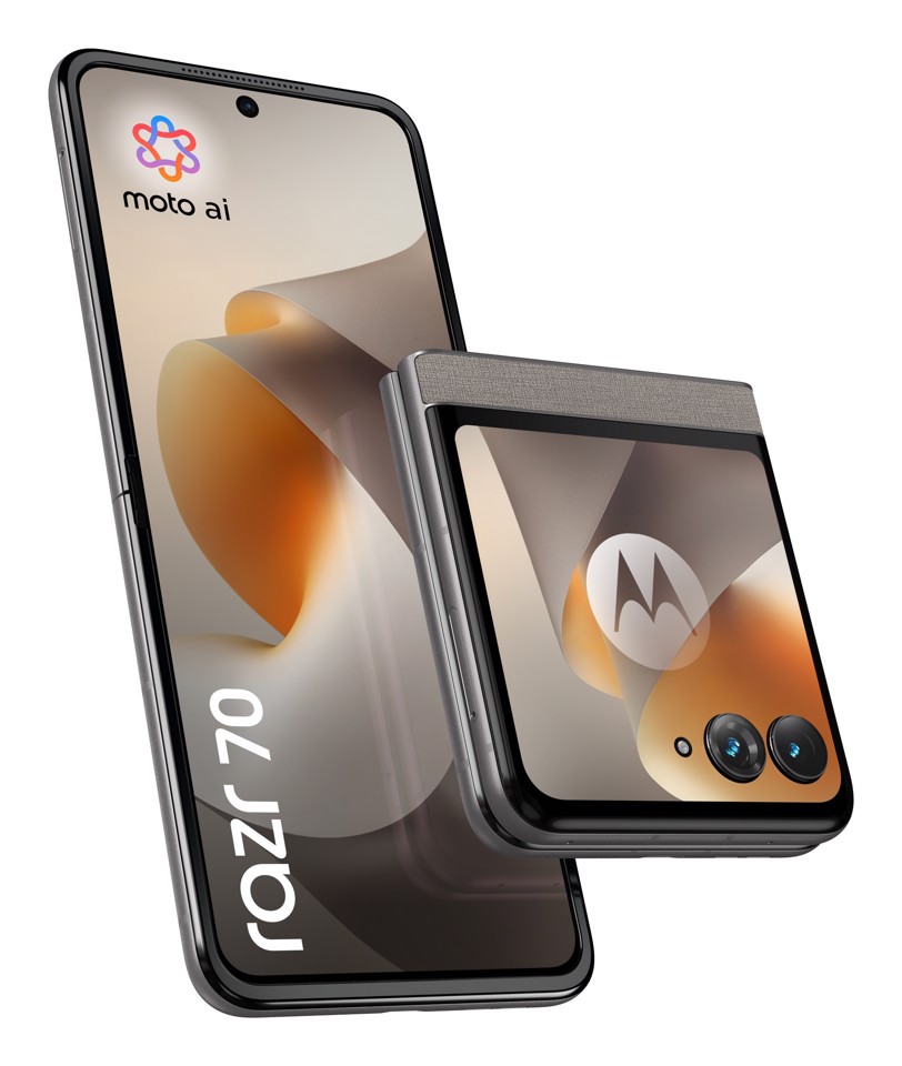 Motorola razr 70 (8/256GB, Doppia camera 50MP, Display interno FHD+ 6.9" 120Hz e esterno 3.62", MediaTek Dimensity 7450X, 4800mAh, TurboPower 30W, Android 16), PANTONE Hematite