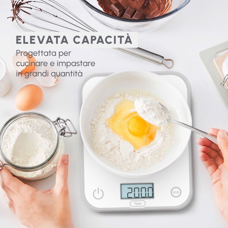 Moulinex BN50U0 bilancia da cucina Bianco Superficie piana Rettangolo Bilancia da cucina elettronica