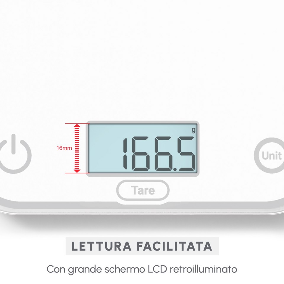Moulinex BN50U0 bilancia da cucina Bianco Superficie piana Rettangolo Bilancia da cucina elettronica