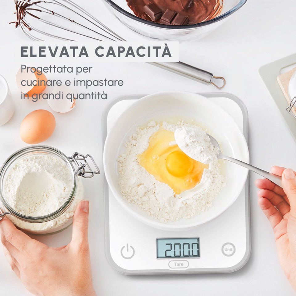 Moulinex BN50U0 bilancia da cucina Bianco Superficie piana Rettangolo Bilancia da cucina elettronica