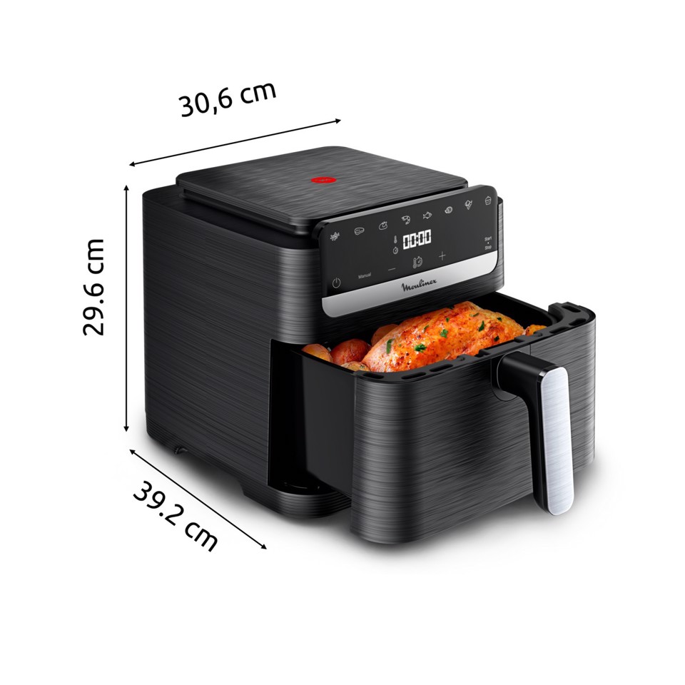 Moulinex Easy Fry Mega Compact , Friggitrice ad Aria XL Capacità 7.5L, design compatto, EZ8618