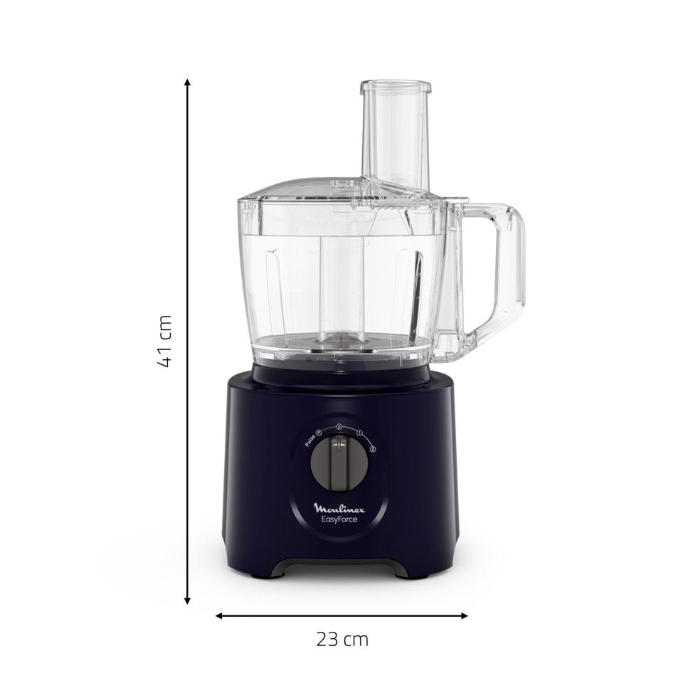Moulinex FP242810 robot da cucina 800 W 2,4 L Nero, Trasparente