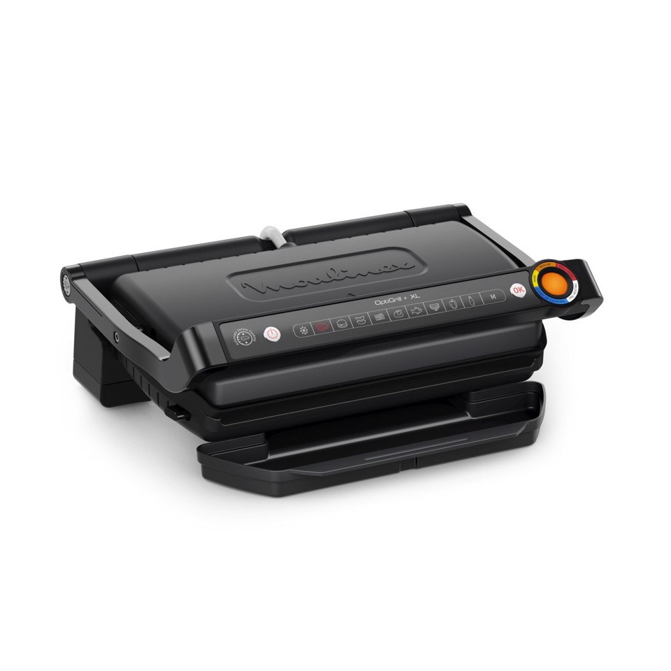 Moulinex OptiGrill+ XL, Griglia a Contatto Intelligente, Risultati Perfetti, Nessun Monitoraggio, 9 Programmi Automatici, Superficie Extra Large