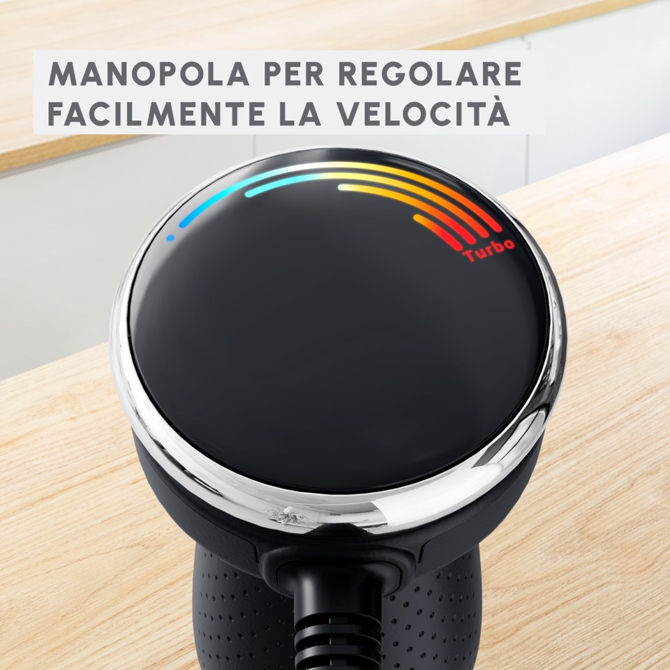 Moulinex Quickchef+, Frullatore a immersione, Tecnologia con lame Powelix per una miscelazione rapida
