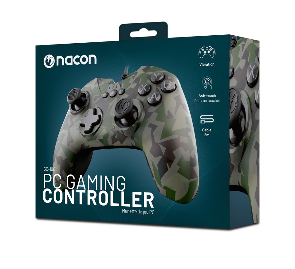 NACON GC-100 Forest Camo Mimetico USB Gamepad PC
