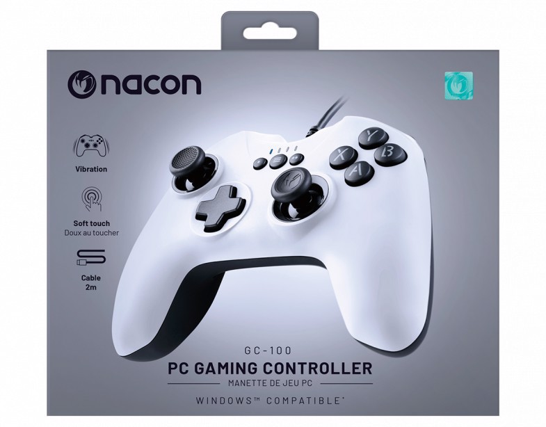 NACON PCGC-100WHITE periferica di gioco Bianco USB Gamepad Analogico/Digitale PC
