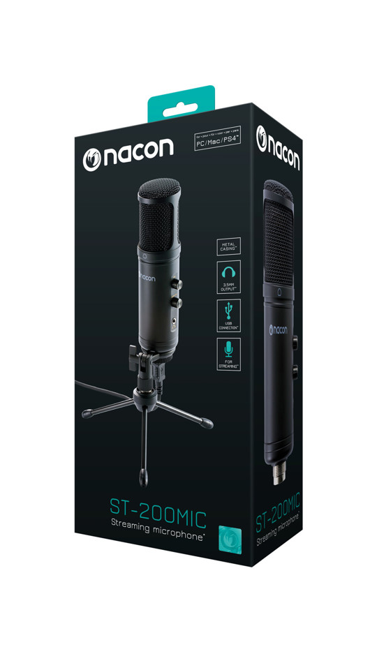 NACON PCST-200MIC microfono Nero Microfono da tavolo