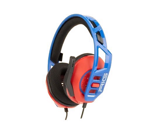 NACON RIG 300 Pro HN Auricolare Cablato A Padiglione Gaming Blu, Rosso