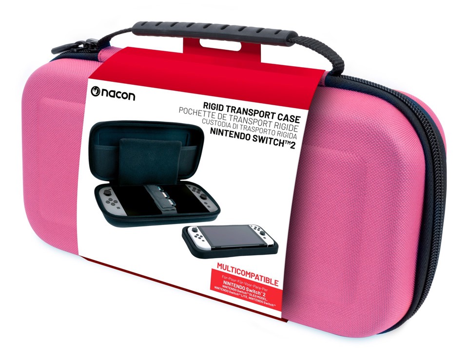 NACON SWITCHNEWPOUCHLPINK Custodia rigida Nintendo Rosa