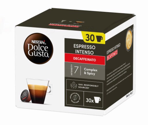 Nescafé Dolce Gusto Caffè Espresso Intenso Decaffeinato 30 Capsule