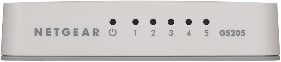 Netgear GS205 Non gestito Gigabit Ethernet (10/100/1000) Bianco