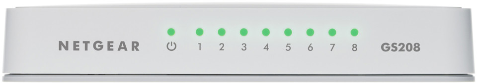 Netgear GS208 Gigabit Ethernet (10/100/1000) Bianco