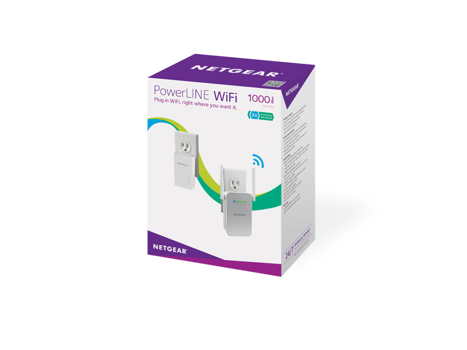 Netgear PowerLINE 1000 + WiFi 1000 Mbit/s Collegamento ethernet LAN Wi-Fi Bianco 2 pezzo(i)