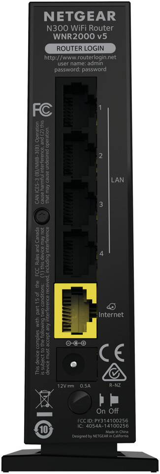 Netgear WNR2000-200PES router wireless Fast Ethernet Banda singola (2.4 GHz) Nero