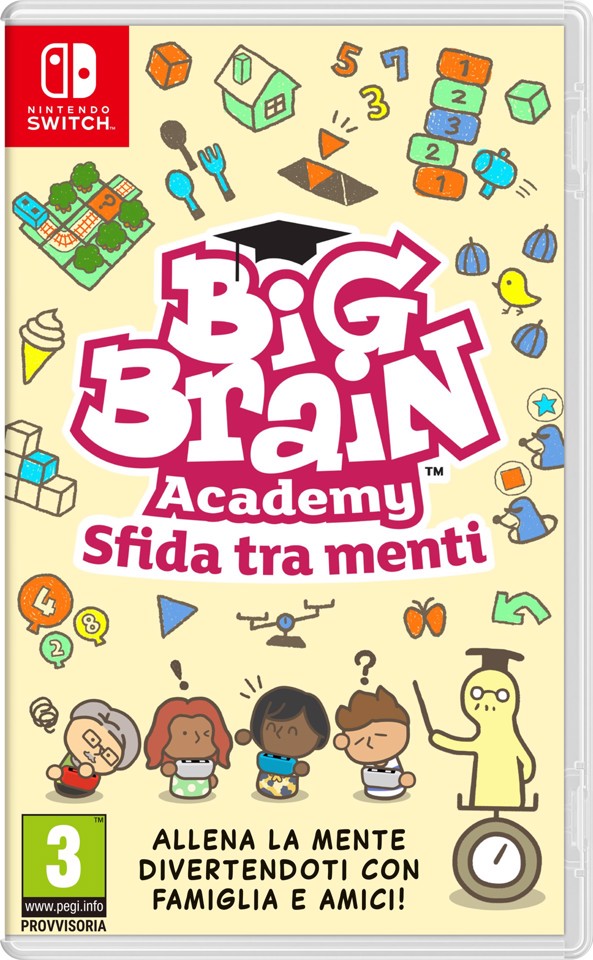 Nintendo Big Brain Academy: Sfida tra menti Standard+Add-on Cinese semplificato, Cinese tradizionale, Tedesca, DUT, Inglese, ESP, Francese, ITA, Giapponese, Coreano, Russo Nintendo Switch