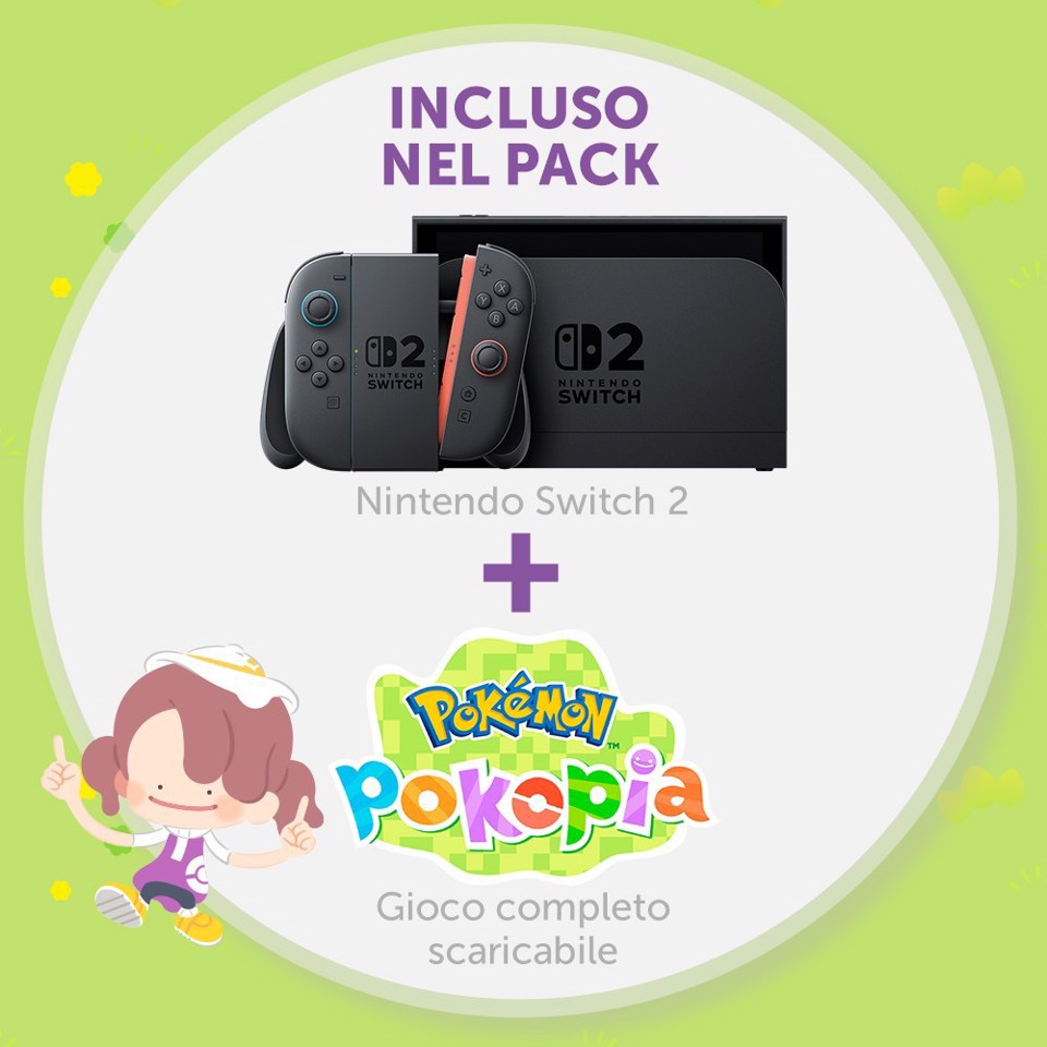 Nintendo Switch 2 & Pokemon Pokopia console da gioco portatile 20,1 cm (7.9") 256 GB Touch screen Wi-Fi Nero