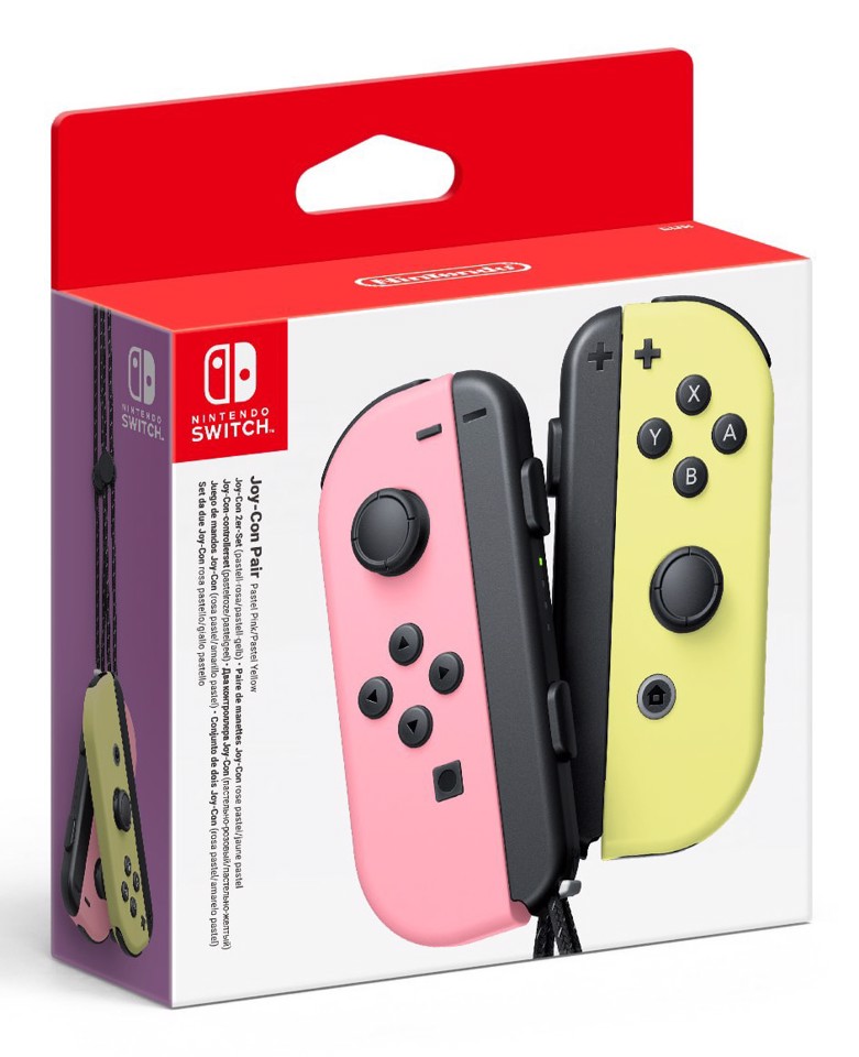 Nintendo Switch - Set da due Joy-Con Rosa Pastello/Giallo pastello