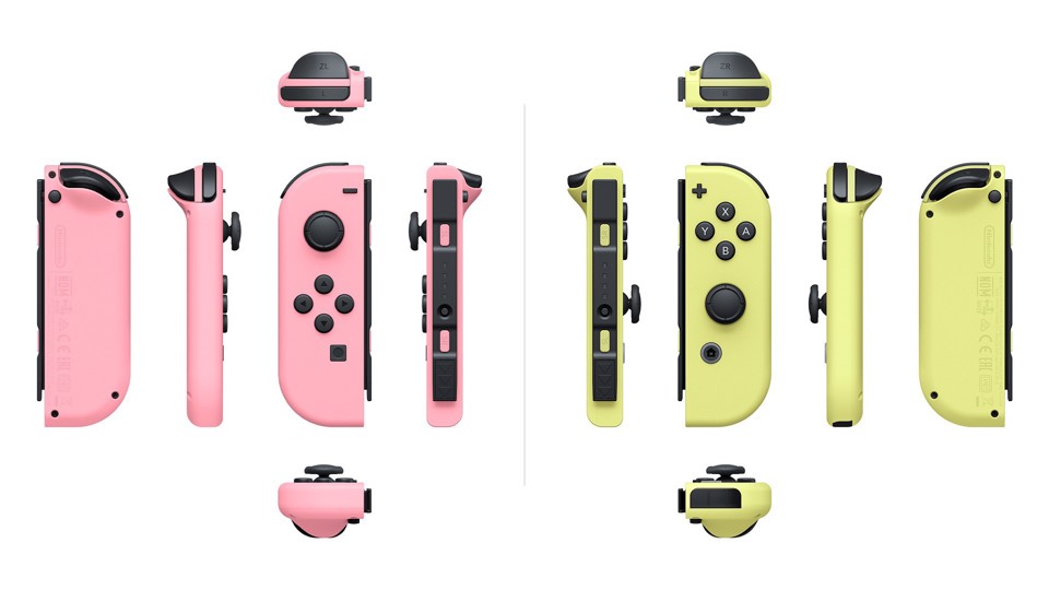 Nintendo Switch - Set da due Joy-Con Rosa Pastello/Giallo pastello
