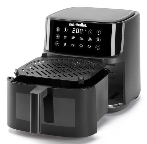 NutriBullet CrispLite Vision Singolo 8 L Indipendente 2000 W Friggitrice ad aria calda Nero