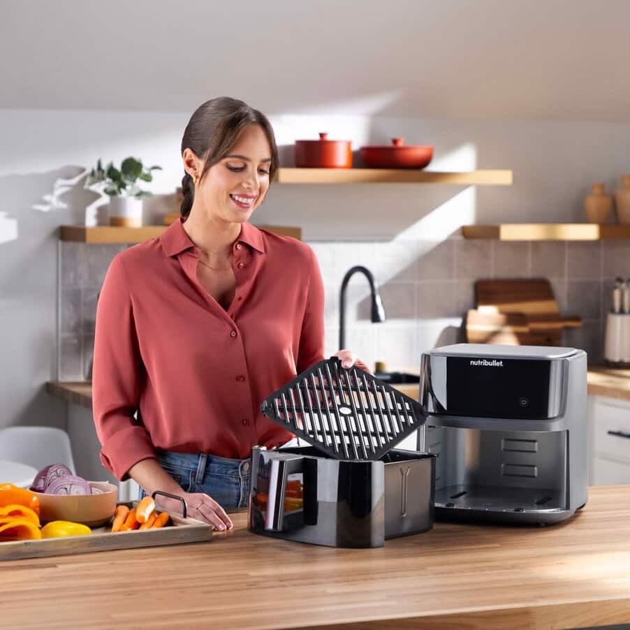 NutriBullet CrispLite Vision Singolo 8 L Indipendente 2000 W Friggitrice ad aria calda Nero